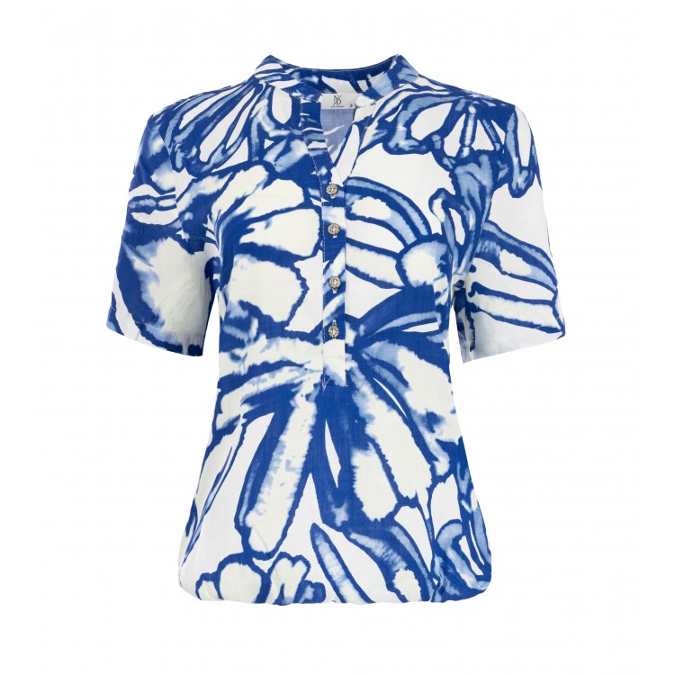 NED Amsterdam Top Lucie SS Blue Lolita Ink Art